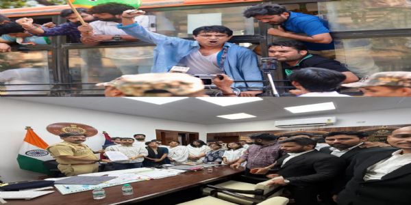 युवा कांग्रेस का जंतर-मंतर पर मार्च, सीईसी के इस्तीफे की मांग