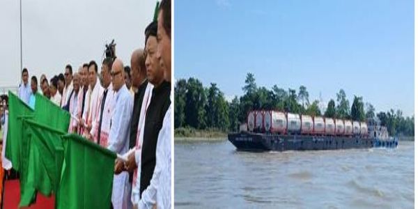 (लीड) आजादी के बाद पहली बार डिब्रूगढ़ से बांग्लादेश के लिए रवाना हुआ अंतरराष्ट्रीय मालवाहक जहाज