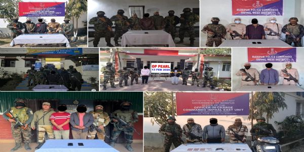 मणिपुर में अलग-अलग अभियानों में 10 उग्रवादी गिरफ्तार