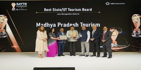 मध्य प्रदेश ने लगातार दूसरे वर्ष एसएटीटीई 2026 में जीता ‘बेस्ट स्टेट टूरिज्म’ अवॉर्ड