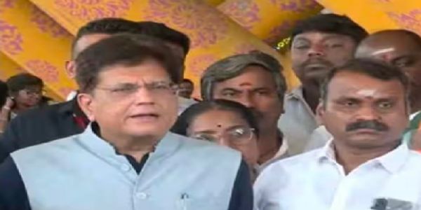 तमिलनाडु भाजपा प्रभारी और केंद्रीयमंत्री पीयूष गोयल चेन्नई पहुंचे