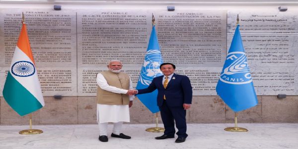 प्रधानमंत्री को रोम में मिला प्रतिष्ठित 'एग्रीकोला मेडल’