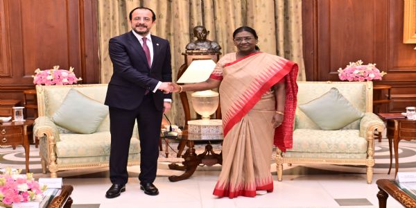 राष्ट्रपति मुर्मु ने साइप्रस के राष्ट्रपति की मेजबानी की, प्रौद्योगिकी और नवाचार को बताया भविष्य के सहयोग का आधार