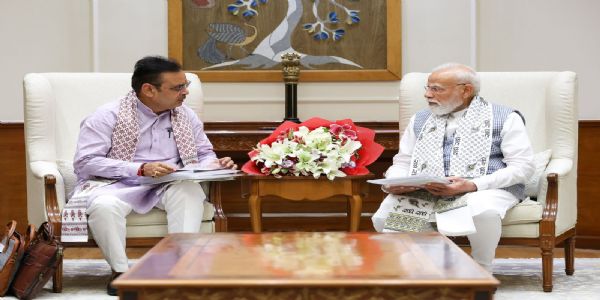 मुख्यमंत्री भजनलाल शर्मा ने प्रधानमंत्री मोदी से की शिष्टाचार भेंट