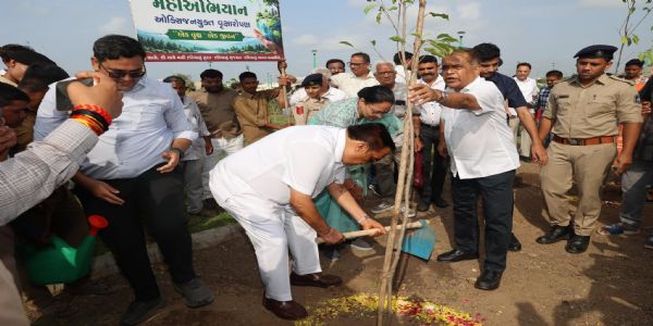 (अपडेट)सूरत में 'मेगा वृक्षारोपण अभियान' के तहत 25 हजार पौधाें का रोपण, सीआर पाटिल ने किया शुभारंभ