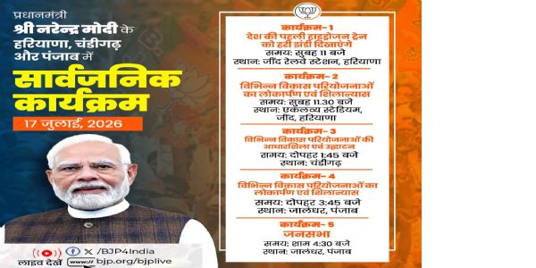 प्रधानमंत्री मोदी आज करेंगे हरियाणा, चंडीगढ़, पंजाब का दौरा, देश की पहली हाइड्रोजन ट्रेन को दिखाएंगे झंडी, जींद-सोनीपत के बीच चलेगी