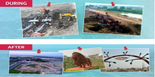 गोरखपुर में कचरे के पहाड़ की जगह बना राप्ती ईको पार्क, 40 एकड़ भूमि का हुआ पुनरुद्धार